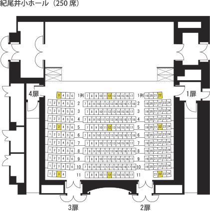 紀尾井小ホール座席表